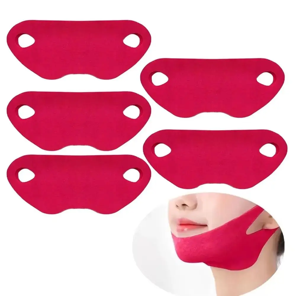 

5pcs/pack V Shape Facial Lifting Mask Soft Gel V Line Firm Thin Face Mask Single Pack Beauty Tool Face Lift Mask