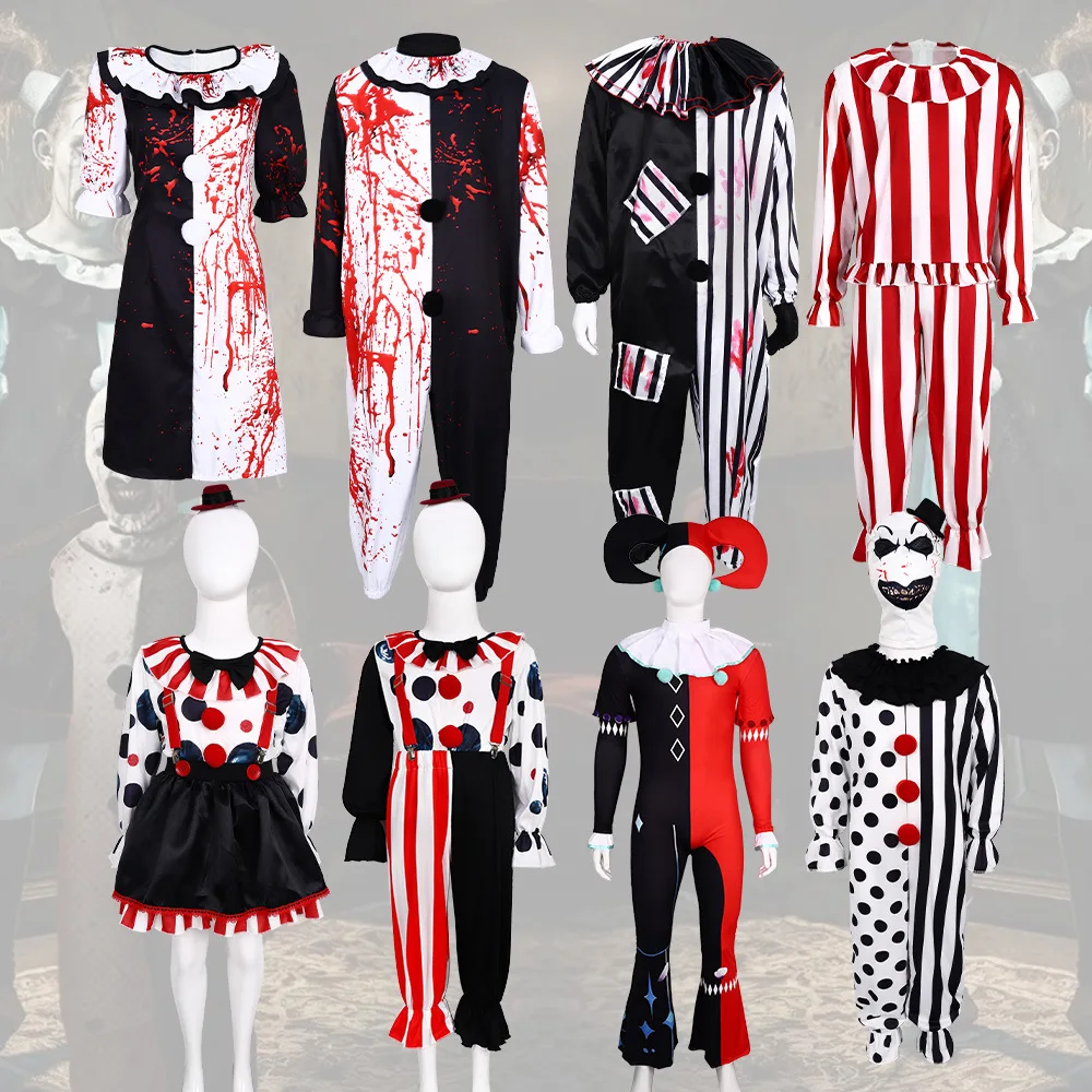 

Страшный клоун на Хэллоуин, террор, роль-план, злой клоун, карнавальный костюм для сценического выступления, женская традиционная одежда