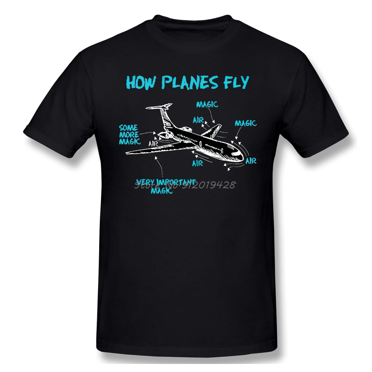 Engineer Mechanical How Plane Fly T-shirt  Cotton TShirt Tees Oversized Unisex Tops Men's Clothing Streetwear