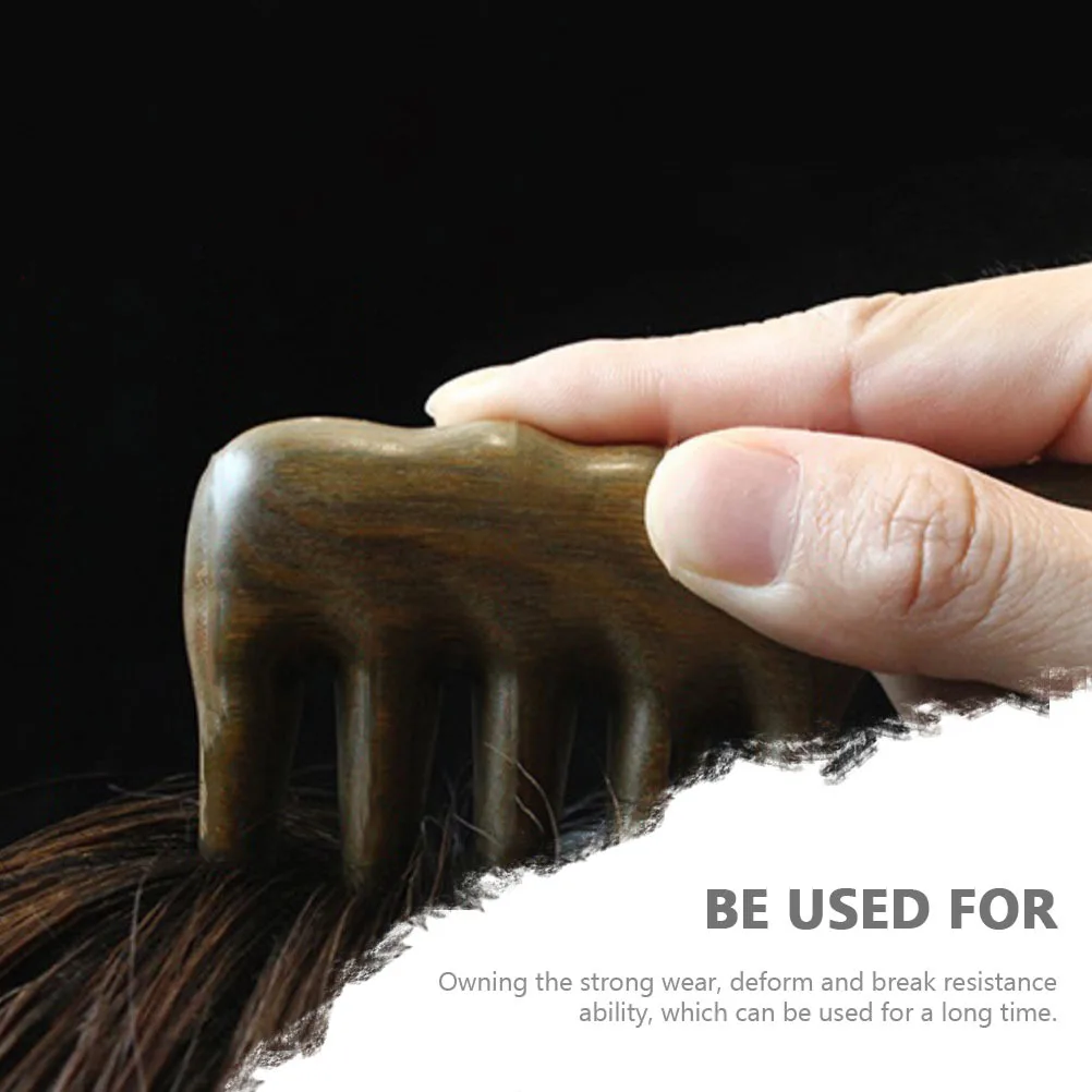 

1 шт., массажная расческа, деревянная, креативная, премиум-материал, гладкие зубы, инструмент для распутывания волос, массаж кожи головы, портативный парикмахерский укладка