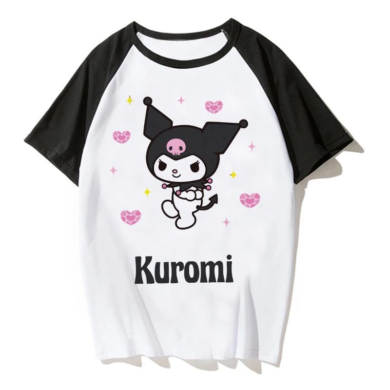 T Shirt Kuromi Kawaii Manga Japanese Anime Children Kuromi T-shirt Kids Clothes Tshirt Tops Tee Boys Girls Tee Baby Cute Y2k