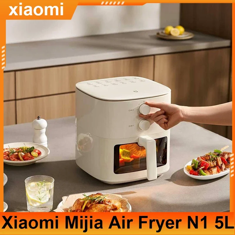 

Original Xiaomi Mijia Electric Air Fryer N1 5L 360°Baking Oilless Electric Fryer Oven 1200W Far Infrared Heating Fryer Oven