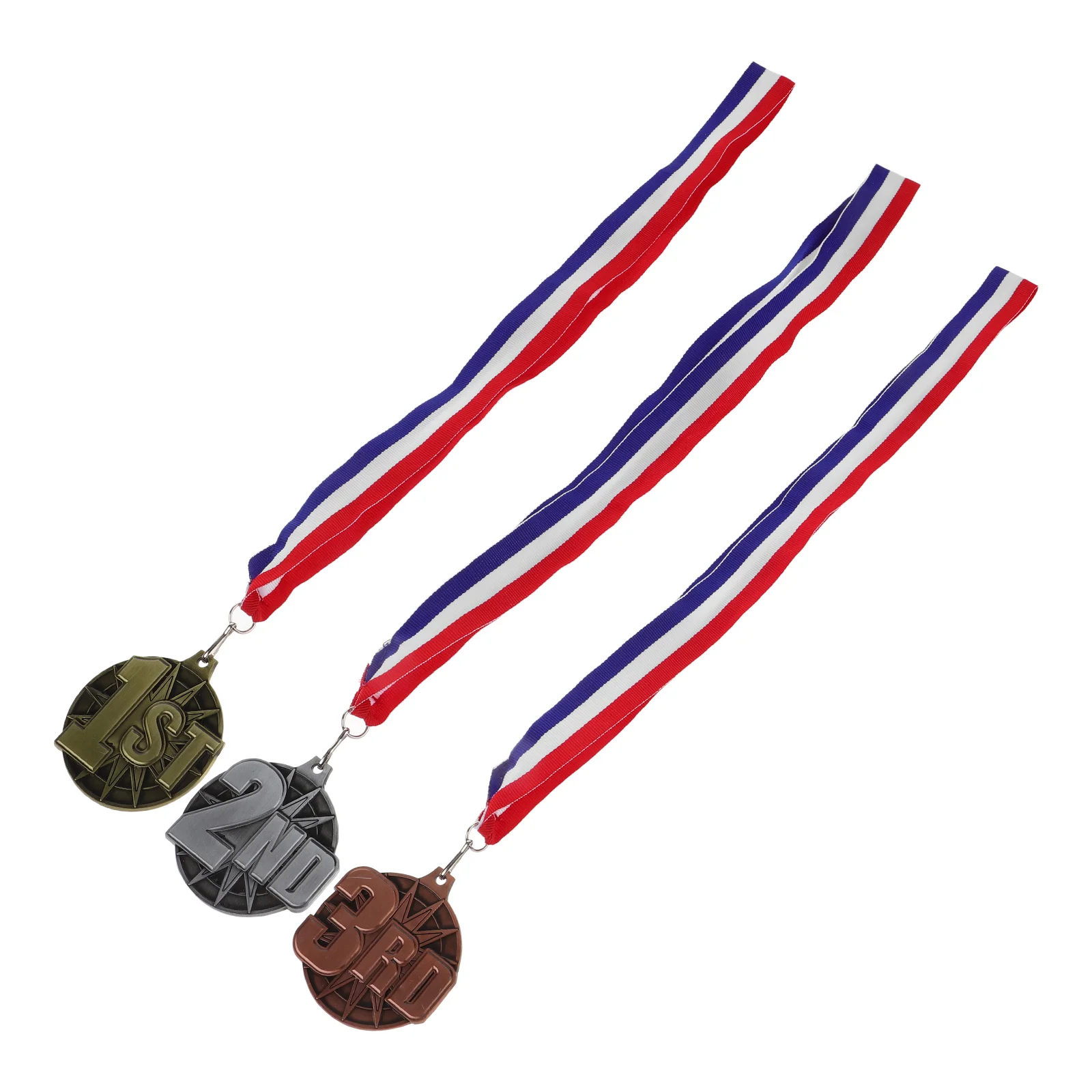 

3 Pcs Honor Medal Game Medals Attendance Decorate Household School Competition Metal