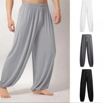 

Men's Seasonal Yoga Pants Loose Fit Faion Urban Sle Long Pants mid Waist Elastic Comfortable Casual Trousers
