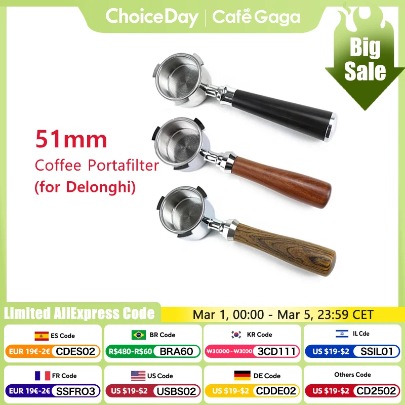 Kaffee Boden Siebträger 51mm Für Delonghi EC680 EC685 Ersatz Filter Korb Espresso Maschine Zubehör Barista Werkzeuge