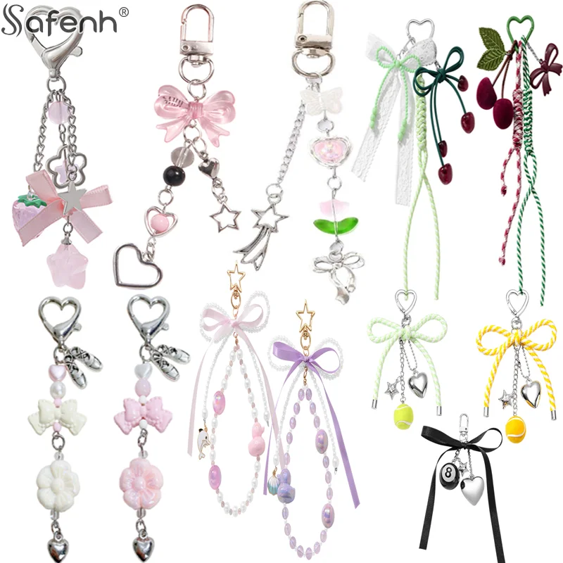 Свежий-y2k-модный-цветок-звезда-любовь-бант-клубничный-кулон-акриловый-брелок-студенческая-женская-сумка-рюкзак-брюки-цепочка-аксессуары