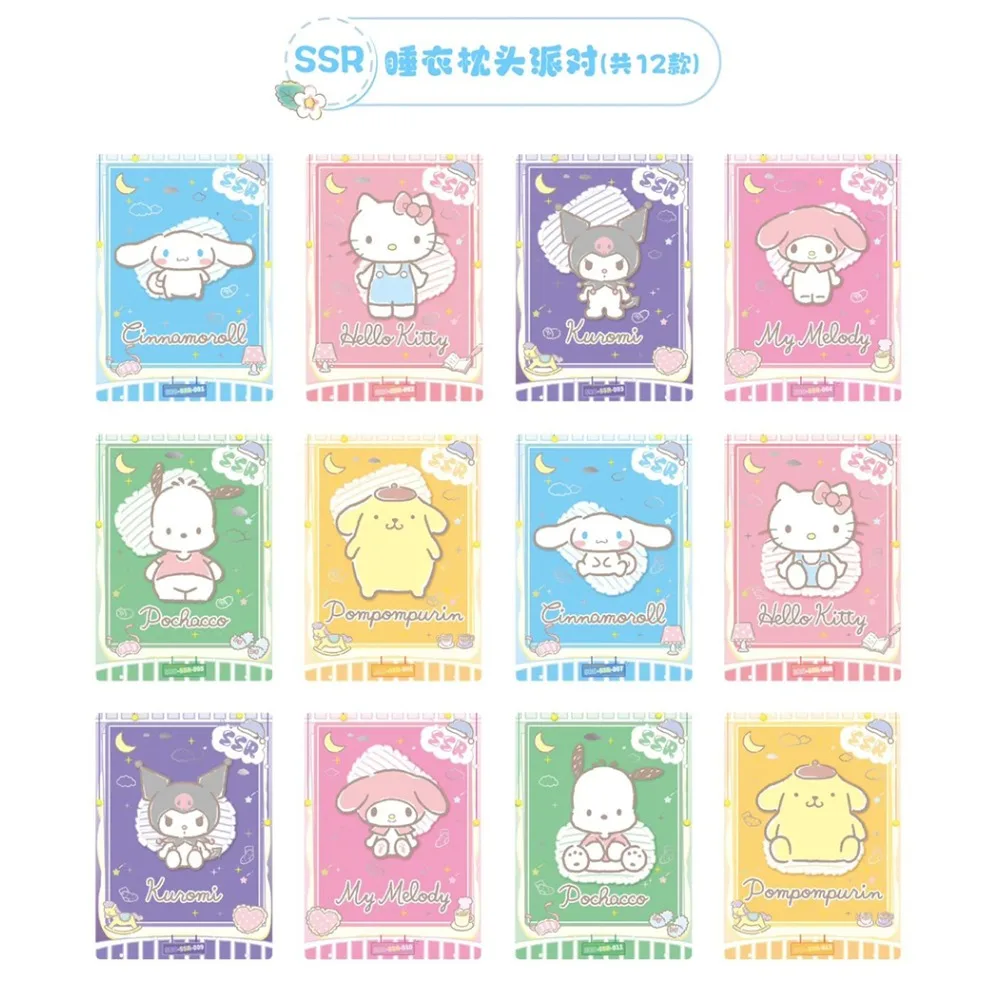 KABAO Sanrio Collezione di carte per feste Pochacco Pompon Purin Anime Cartoon Personaggio carino Felice divertimento Carte da campeggio Regali popolari per bambini