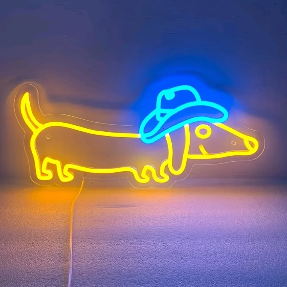 Full Marriages Bedroom Decor for Room Wall Pictures Chritmas Home Sign Spanish Cute Cartel Led Light Name With Cowboy Pet Dog