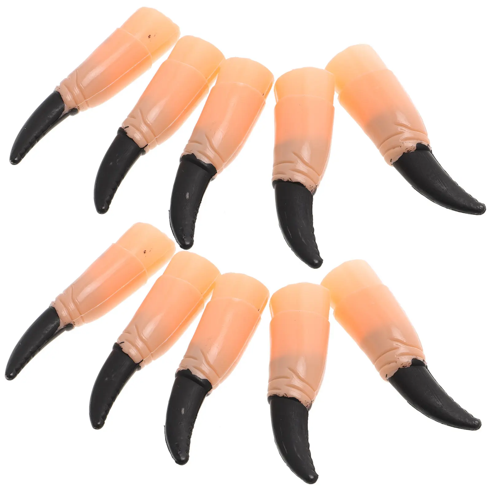 

10Pcs Witch Fingers Long Plastic Zombie Design Fingernails Ideal Halloween Costume Party Trick Spoof Props Witch Fingernails