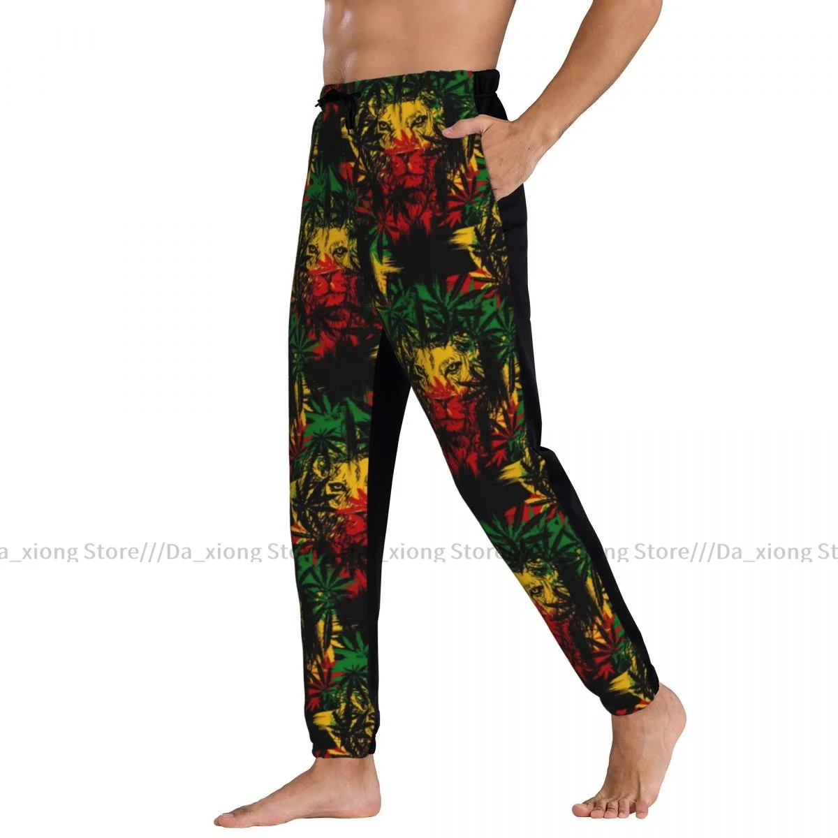 Men Pants Lion Rasta Pattern Male Trousers Fitness Sweatpants Streetwear