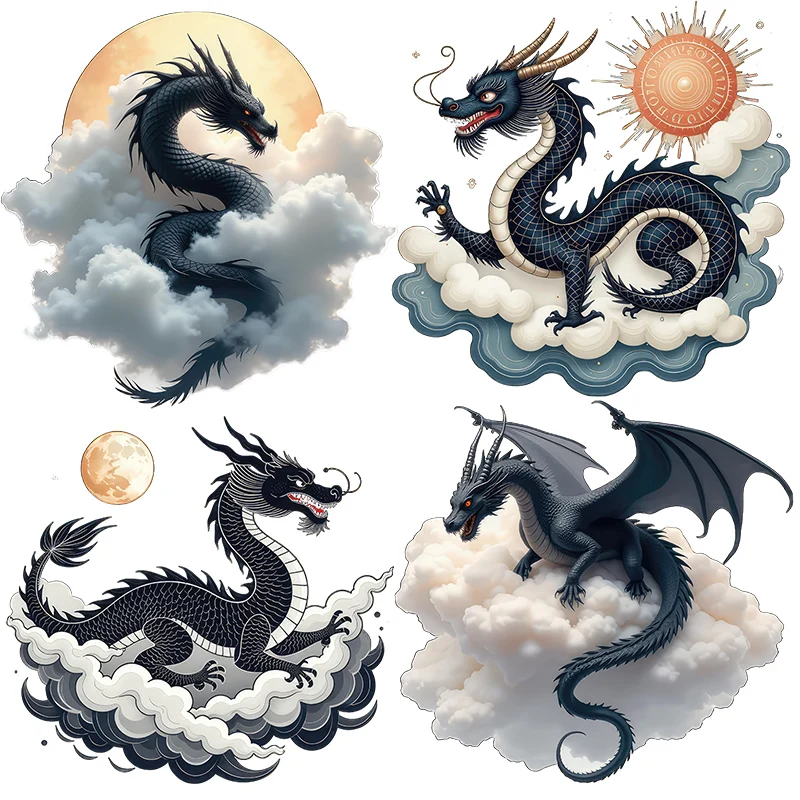 Three Ratels Q104 Divine Dragon in the Cloud Art Wall Stickers for Home Decoration IPDA decals Car stickers Waterproof
