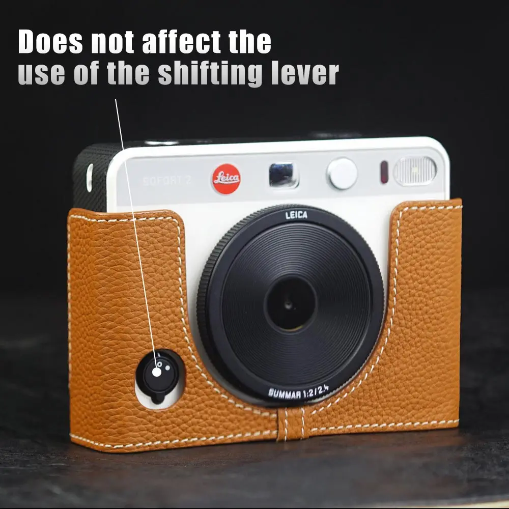 Leather Camera Half Case Camera Genuine Leather Bag Sofort2 Case Handmade Half Case For Leica Sofort 2 Case Leash Camera Strap