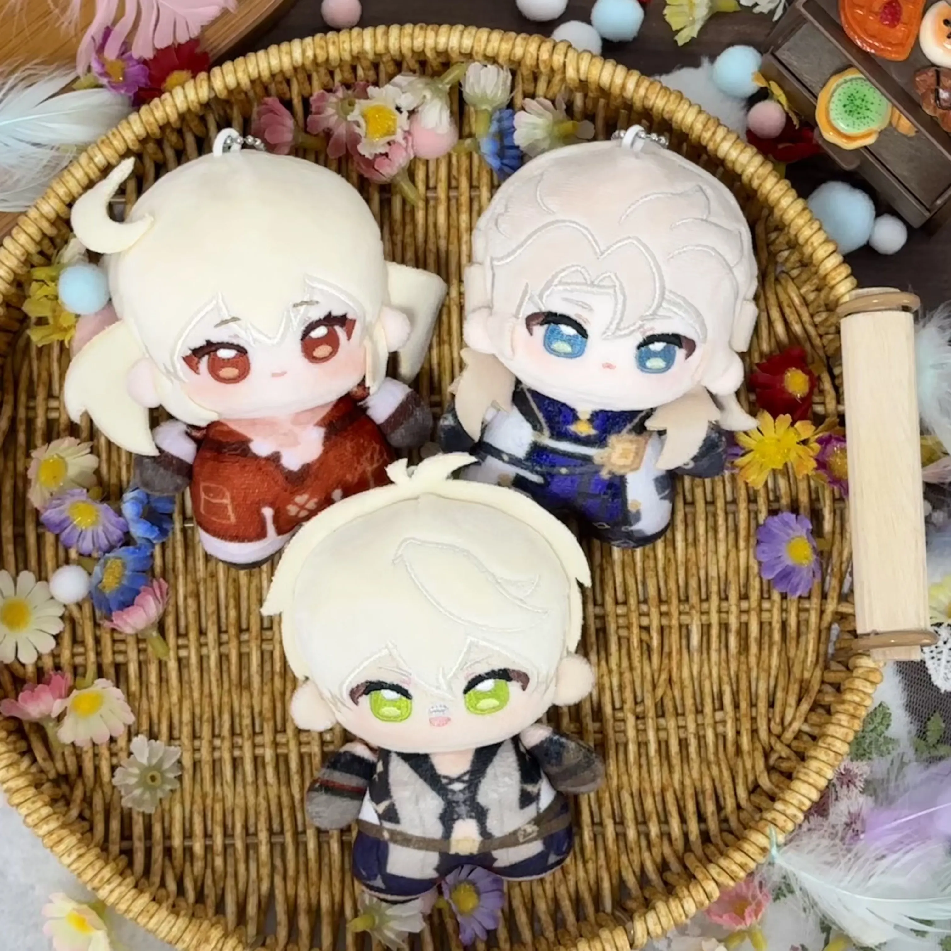 

Genshin Impact Jean Gunnhildr Diluc Albedo Varka Cute Anime Printed Body Cotton Doll 10cm Ornament Plush Pendant Toys Plushie