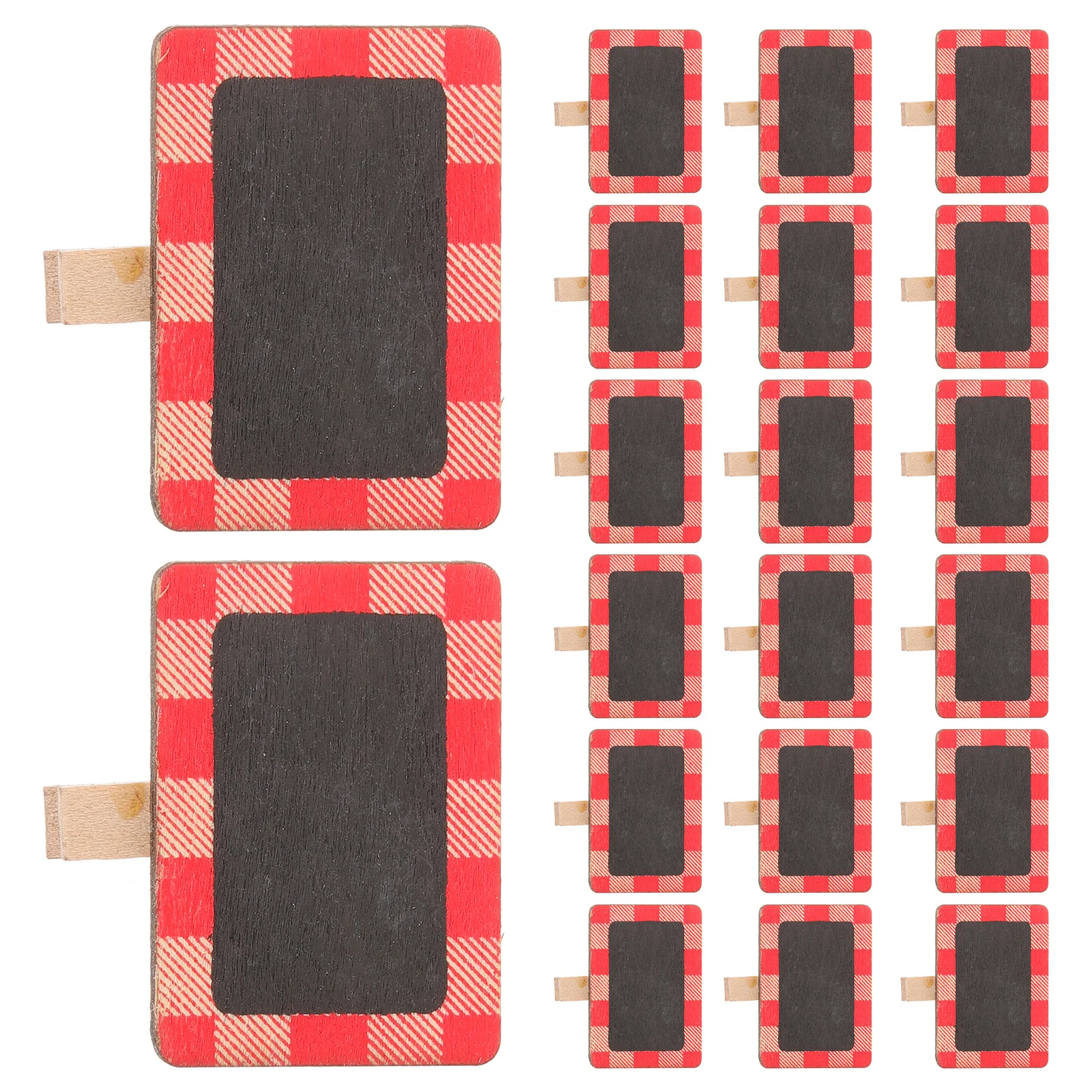 20Pcs Wood Blackboard Clips Multi Functional Decorative Message Board Clips Blackboard Memo Clip Mini Chalkboard Clip
