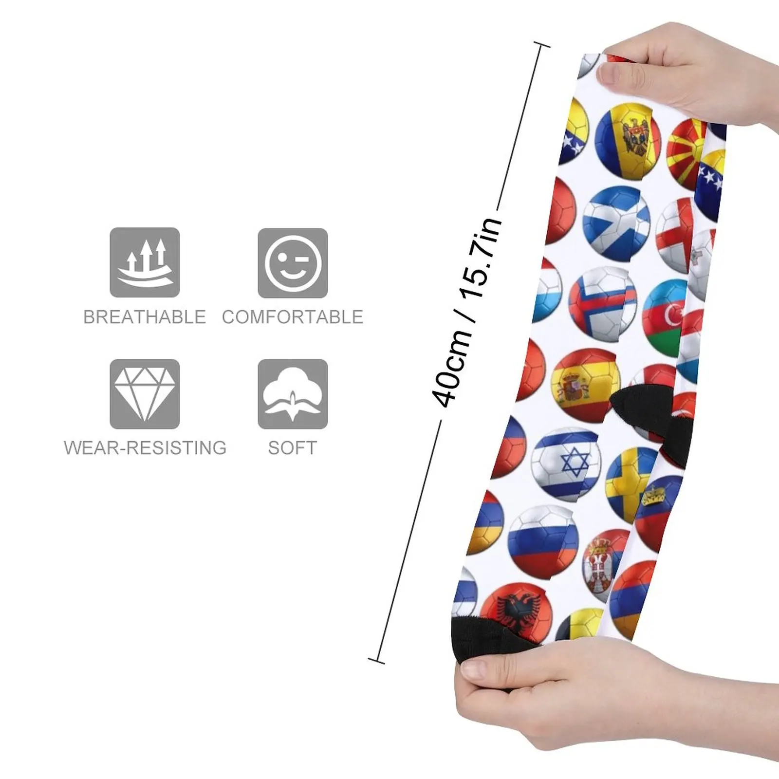 Flags of the Countries of the World, International Football Gift Socks Soccer Socks set