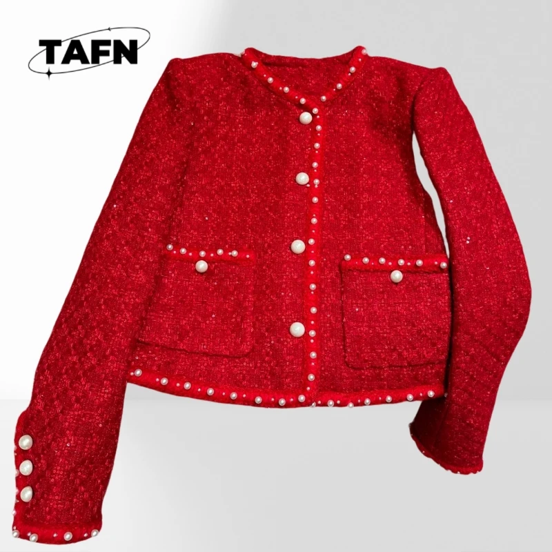 

25 Popular European and American Style Advanced Cashmere Warm Banquet Women's Woolen Coat Trendy All-Match Fashion 35%A25320