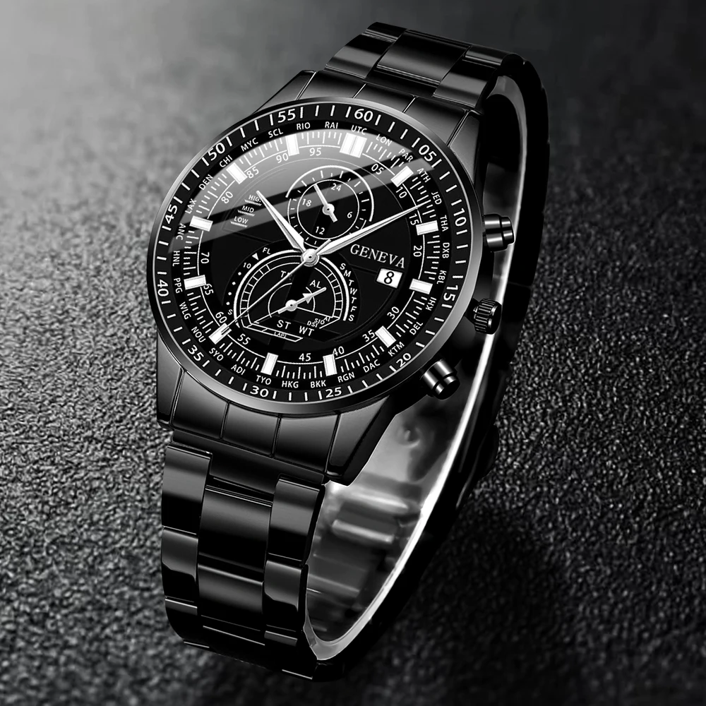 Couple's new handsome and fashionable quartz couple watch fashion suit alloy dial daily wear birthday party New Year's Day Chris