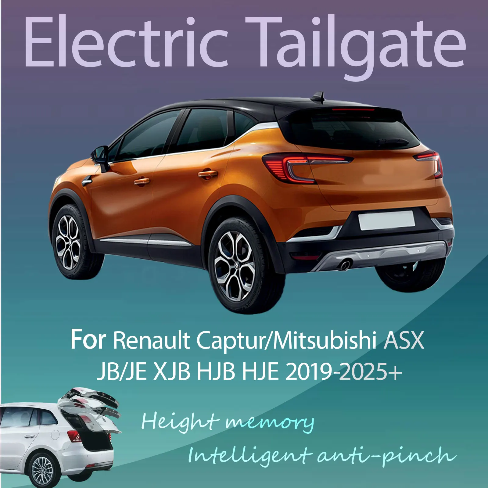 For Renault Captur/Mitsubishi ASX JB/JE XJB HJB HJE 2019-2025+ Electric Tailgate with Sensor Trunk Anti-pinch Memory Height