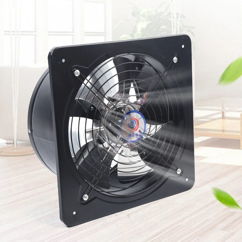 

Bymaocar 12in 110V Commercial Ventilation Extractor Exhaust Fan Blower FD-300 2800r/min Wall Mounted Kitchen 125W Stable Running