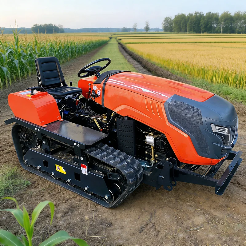 

Customized Rotary Tiller Wet Dry Dual Use Crawler Tractor Agricultural Plowing Machine Small Cultivator Free Shipping