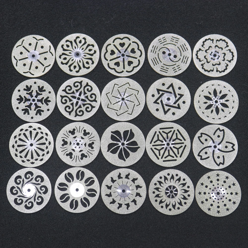 20PCS Thin Fancy Double Sided Coating Cutting Disc 22/0.25mm for Plaster, Jade,Eggshell Art, Craft Precision Cutting Wheels