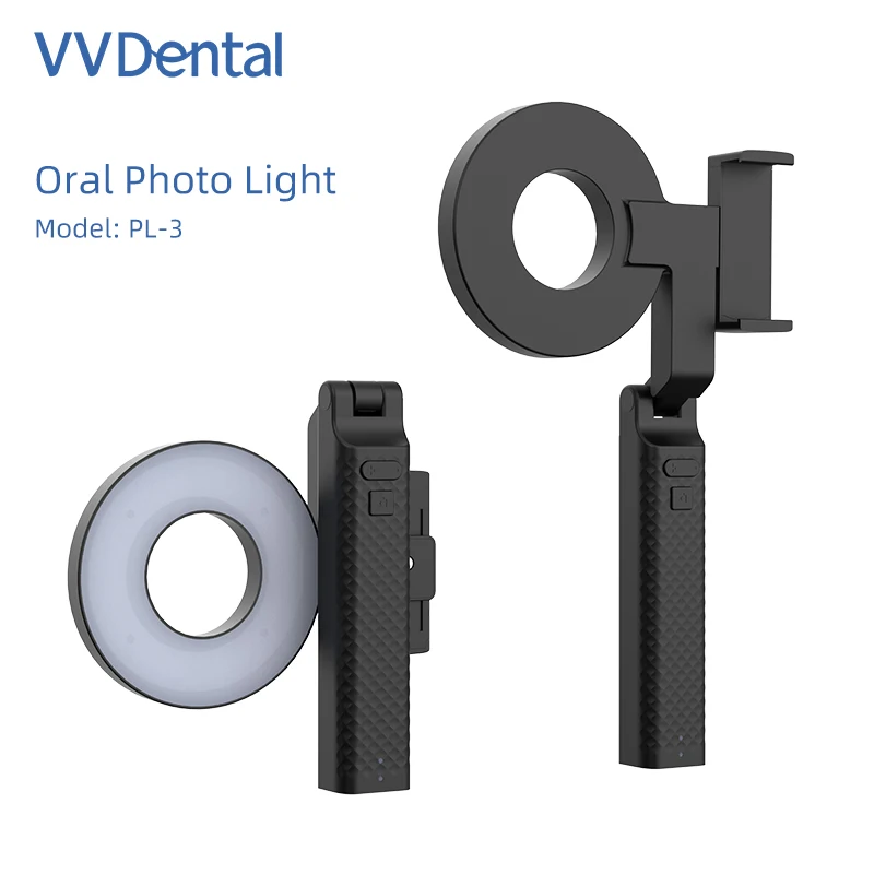 VVDental Cordless Dental Photography Ring Light 360 Bluetooth 51 RA95 Dimmable 4 Levels Portable Dentist Photo Equipment