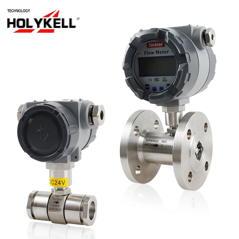 Holykell HLY Stainless Steel Turbine Palm Oil Flow Meter Liquid Flow Meter DN50