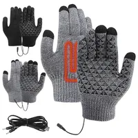 Winter Snowboard Gloves Touch Screen Full Finger Warmer Knitted Gloves Hand Warmer for Backpacking Mountaineering Riding Camping