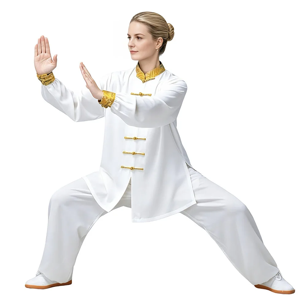Chinese Tai Chi Uniform Cotton Wushu Kung Fu Clothing Kids Adults Martial Arts Wing Chun Suit Taichi Performance Tang Suit Taiji view 3