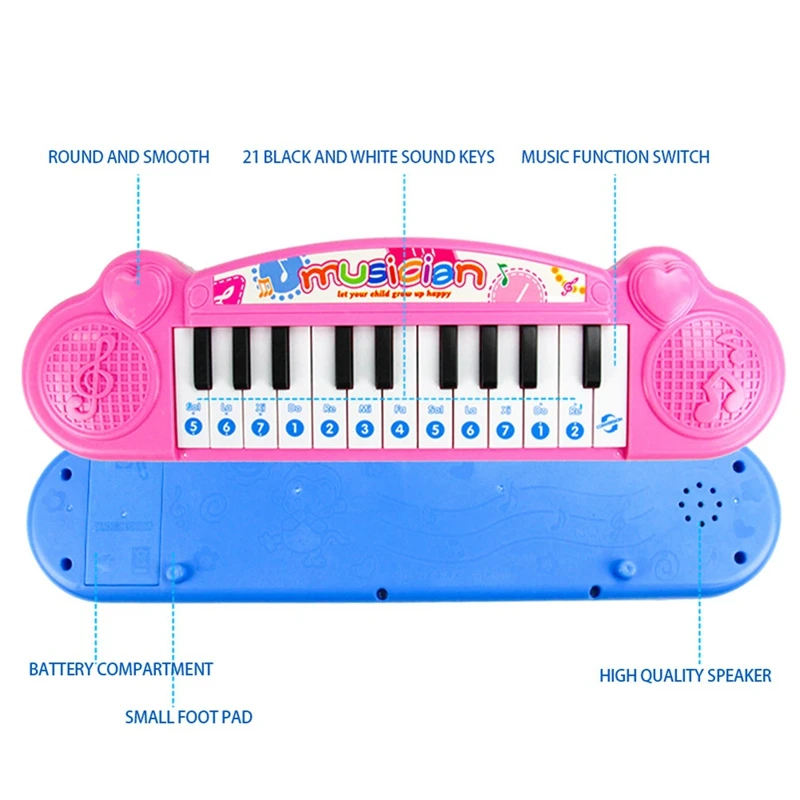 Elektronisch toetsenbord Beginners Baby Vroegschoolse muziekspeelgoed voor kinderen Zuigelingen Kleine piano voor baby