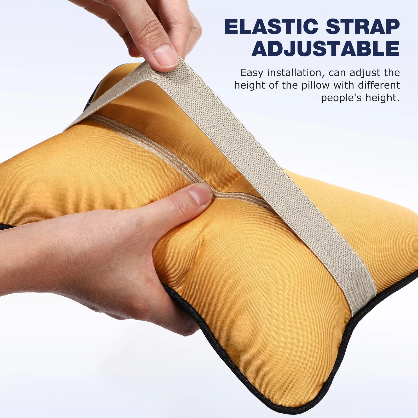 

2pcs Car Pillow Black Universal Fit 4 Seasons Neck Rest Cushion For Driving Travel Auto Headrest Protector Neck Pad