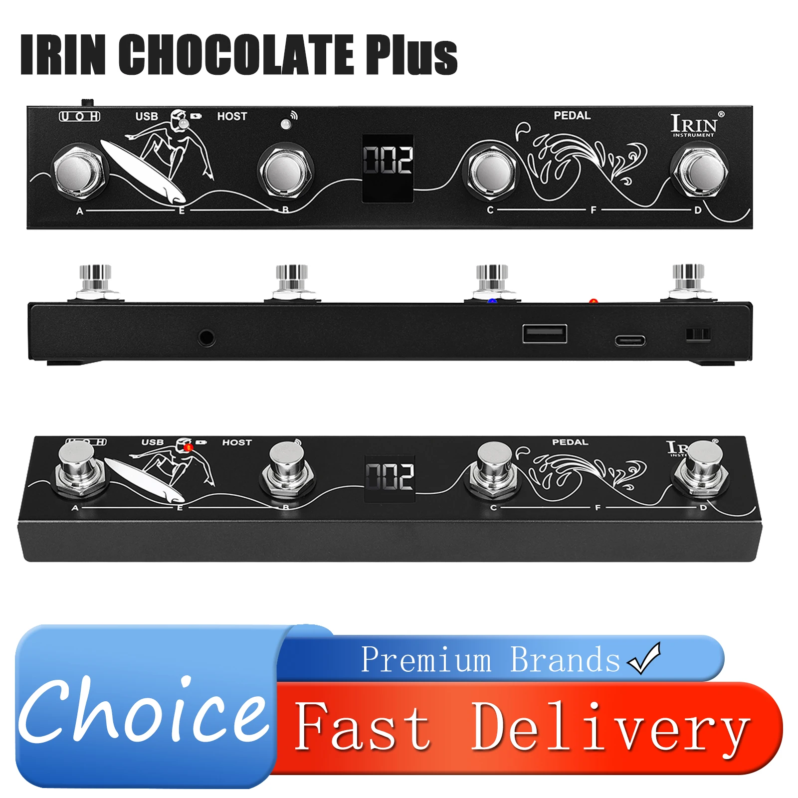 

IRIN Chocolate Plus M-VAVE Беспроводной MIDI-контроллер плюс клавиатурный инструмент 4-кнопочный ножной переключатель поддерживает детали хоста MIDI