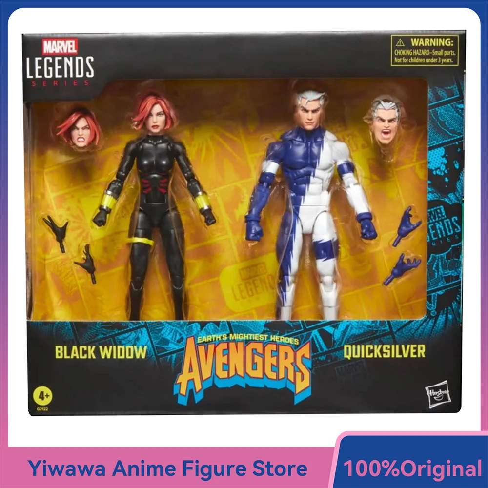 

В наличии: Набор из 2 фигурок Hasbro Marvel Legends Series - Черная Вдова и Спидстар Квиксилвер, 15 см, аниме-фигурки, модели игрушек
