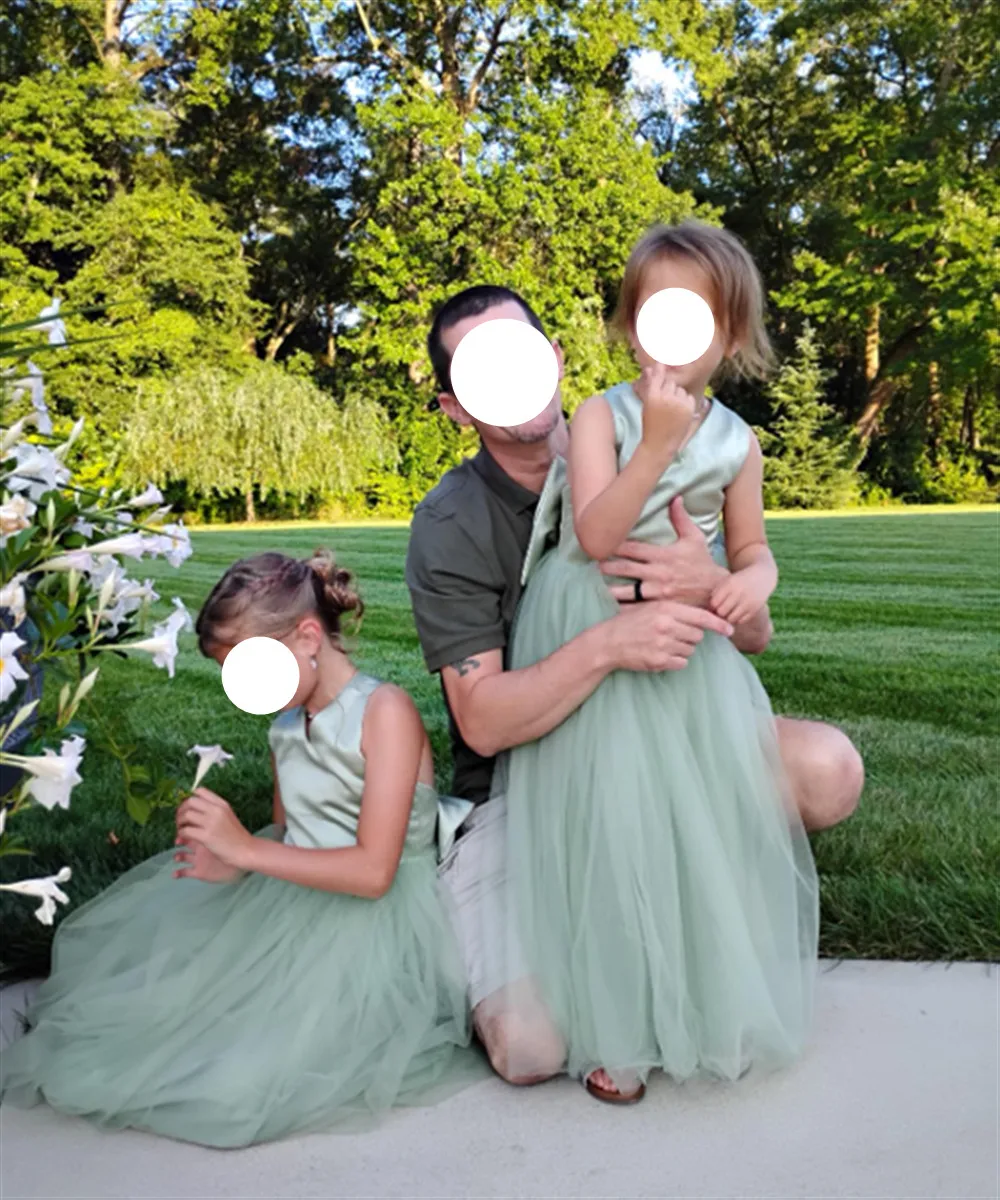 Vestido de novia elegante personalizado con flores para niña, vestido de satén con tirantes cruzados y lazo para fiesta de cumpleaños, graduación, vestido de baile de primera comunión para niños