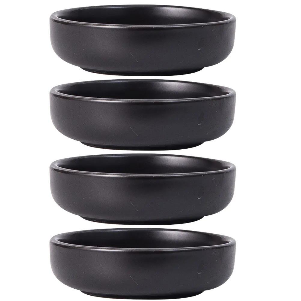 Juego de 4 Tazones de Cerámica para Salsas, Mini Platos para Salsa de Soya, Estilo Japonés, para Condimentos, Sushi, Aderezos para Ensaladas, Jengibre