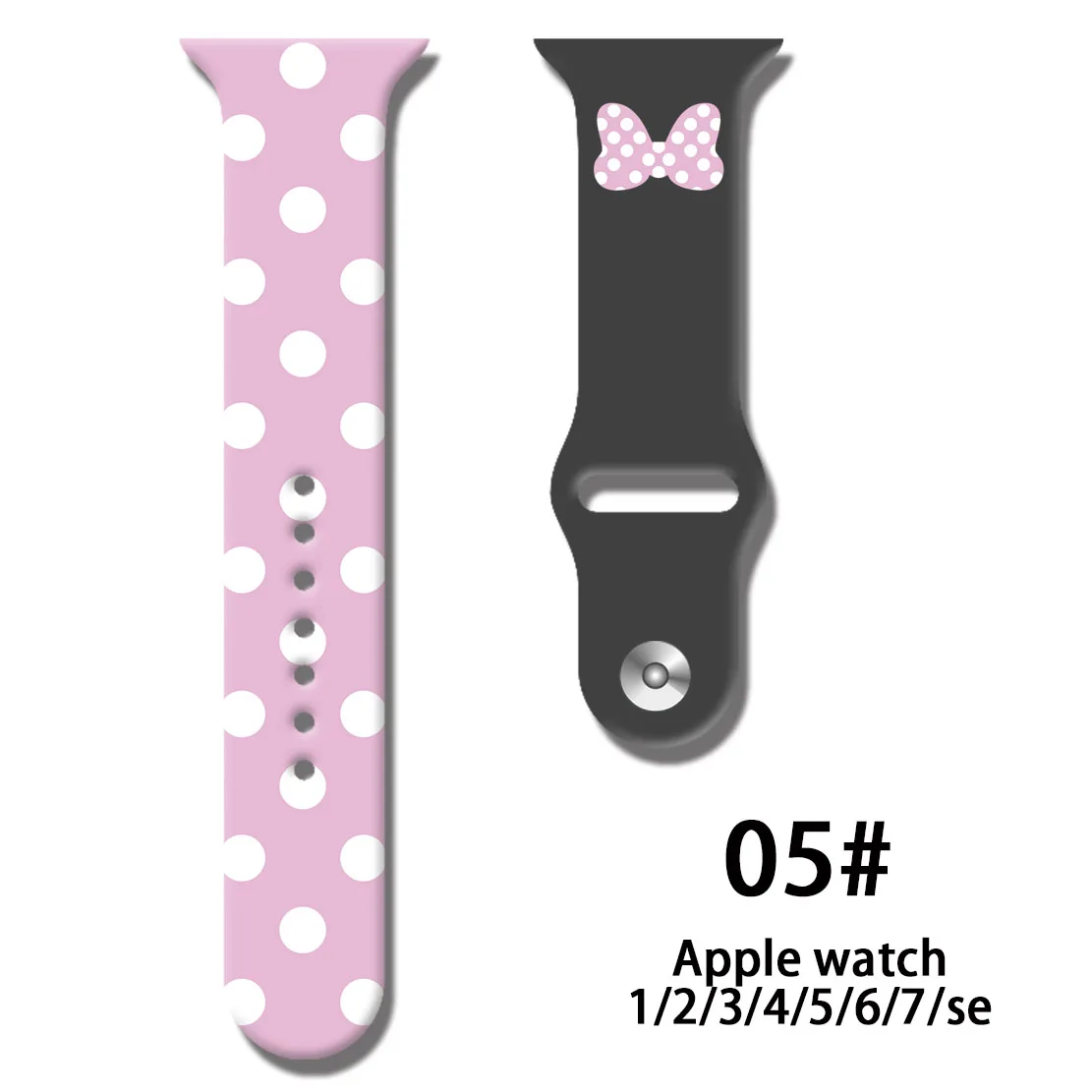 Disney Solo Loop Strap Watch Band 44mm 40mm 38mm 42mm Mickey Minnie Silicone bracelet iwatch 6 5 4 3 SE 7 45mm 41mm