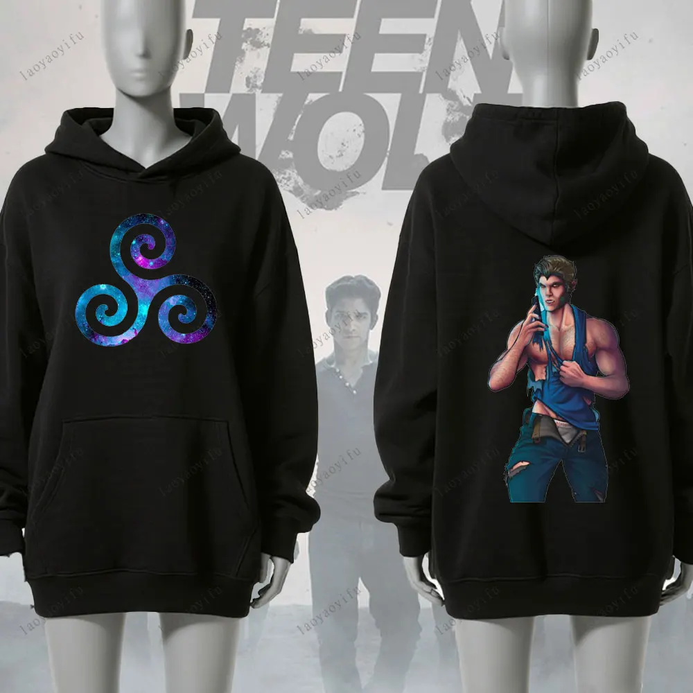 في سن المراهقة وولف هوديي موضة طباعة البلوز الرجال عادية بسيطة تنوعا البلوز البلوز الخريف والشتاء الدفء رياضية #5