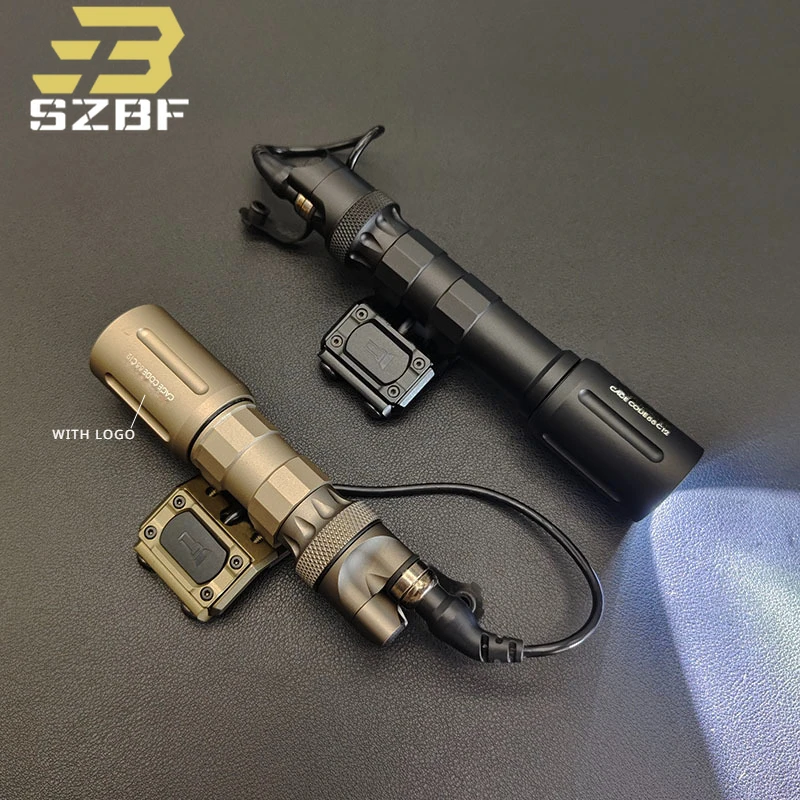 Tactical 18350 High Power V2 Flashlight Weapon Scout Light with Metal Dual Function Tailcap UN ModButton Pressure Switch Set