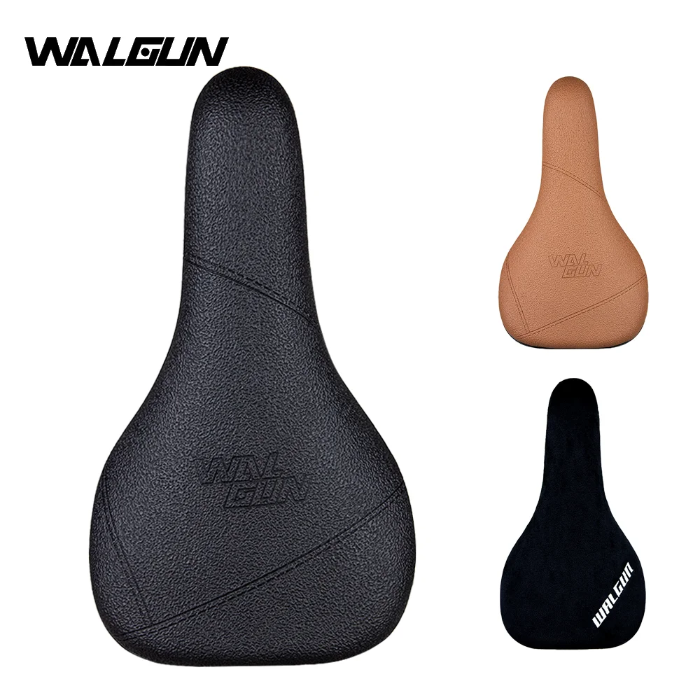 

Велосипедное седло WALGUN для BMX, дёрт-джампинга, круизеров, кожаное, фланелевое, для фристайла, гонок, даунхилла, для MTB, запчасти для велосипедов