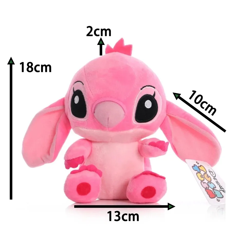 25cm 18cm 12,5 cm Stich Engel Plüsch niedlichen Anime Cartoon Spielzeug Puppen Plüsch Auto Schreibtisch Dekoration Geburtstags geschenke für Kinder Kind Fan