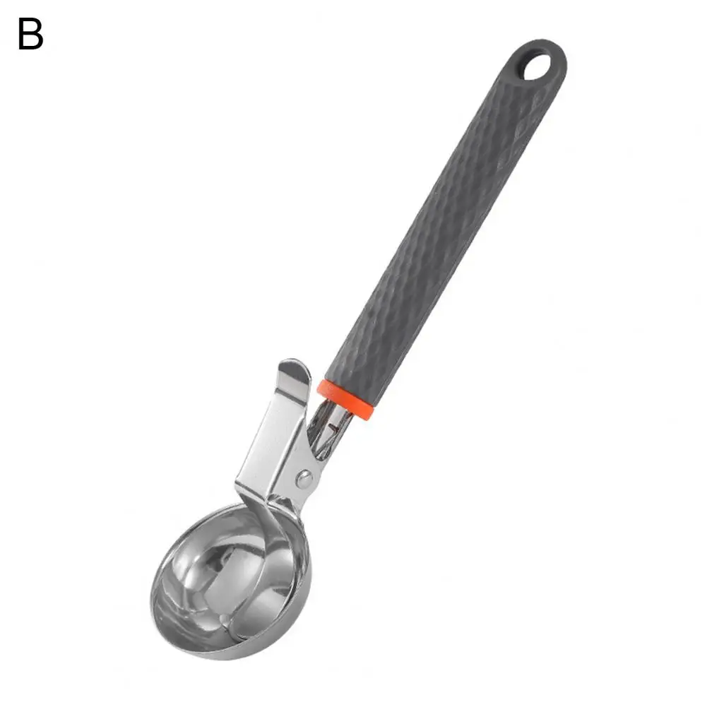 Non-stick Ice Cream Scoop Body Mechanics Scoop Stainless Steel Ice Cream Scoop with Trigger Non-stick Easy Clean for Desserts