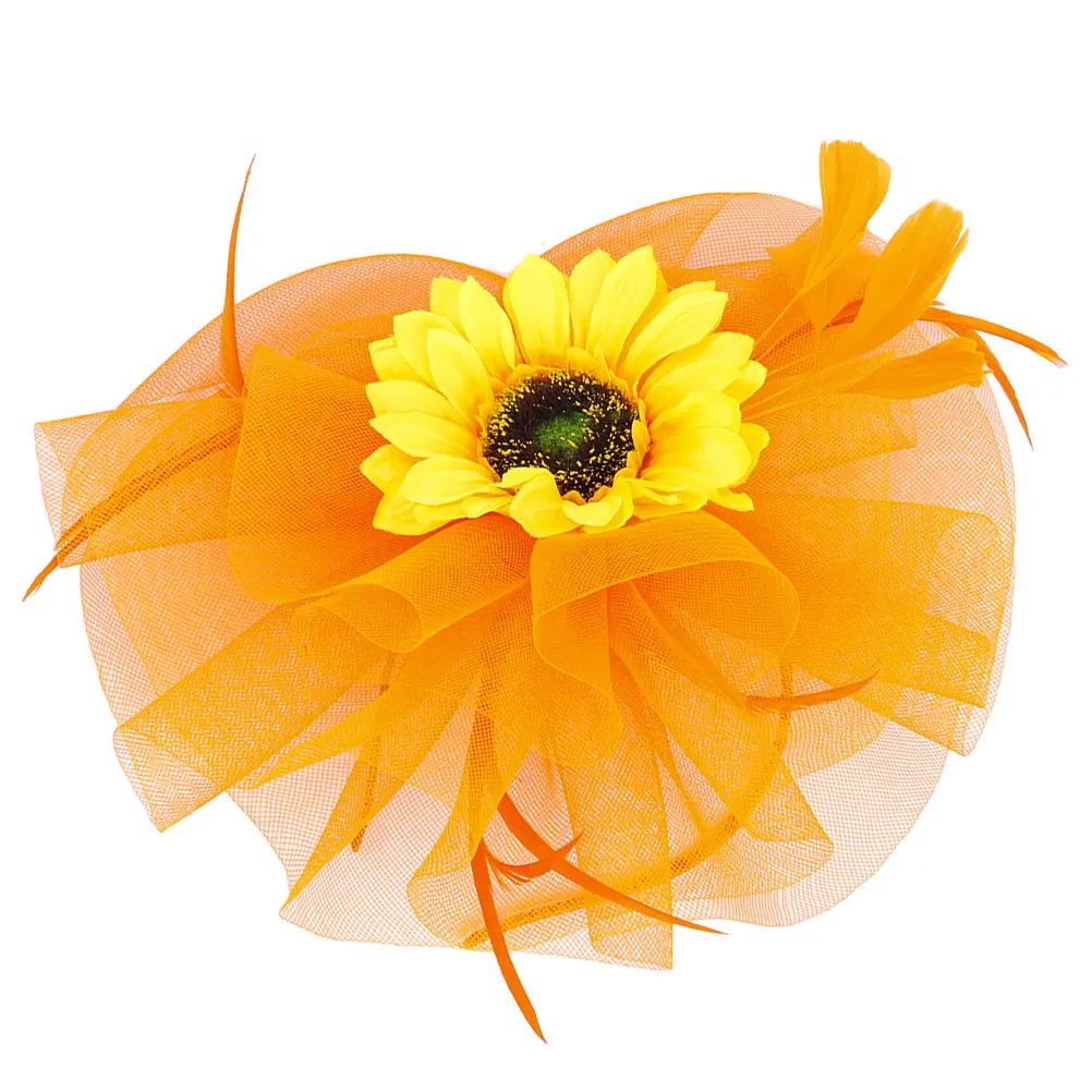 

Sunflower Fascinator Headband Women Flower Hair Accessory For Wedding Tea Party Dress Hats Fascinator Hats For Women