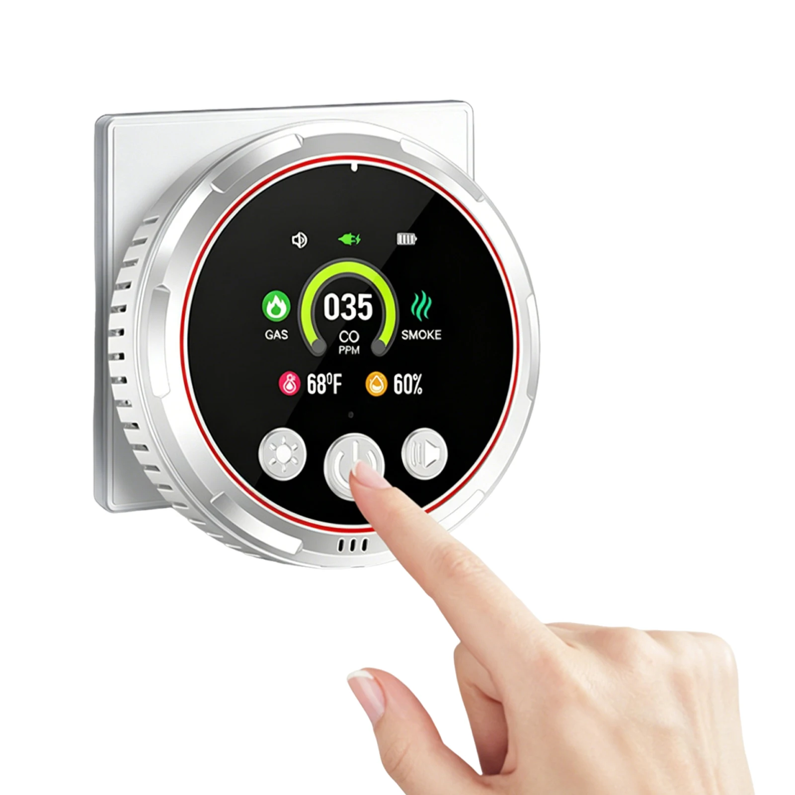 5 In 1 Combustible Gas Leak Detectors with Magnetic Base Temp & Humidity Monitors Large Display For Indoor Home Kitchen Use