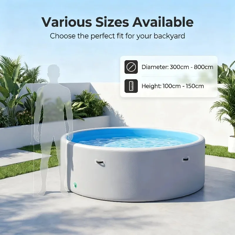 Large Capacity Family Outdoor Round Above-ground Inflatable Swimming Pool Accessories