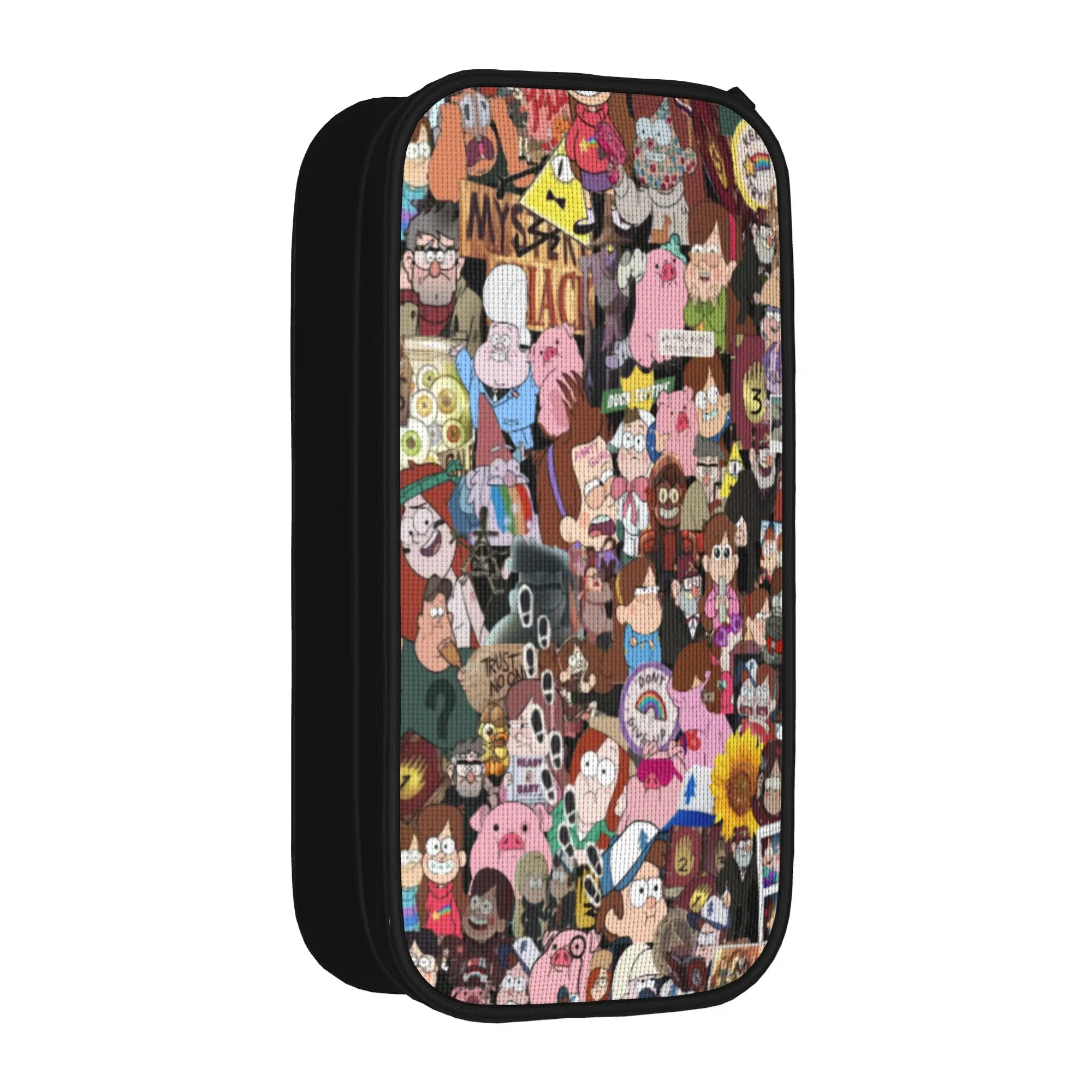 Gravitys Falls Pencil Case Double Layer Large-capacity For School  Pencil Case Stationery Suprise Gift