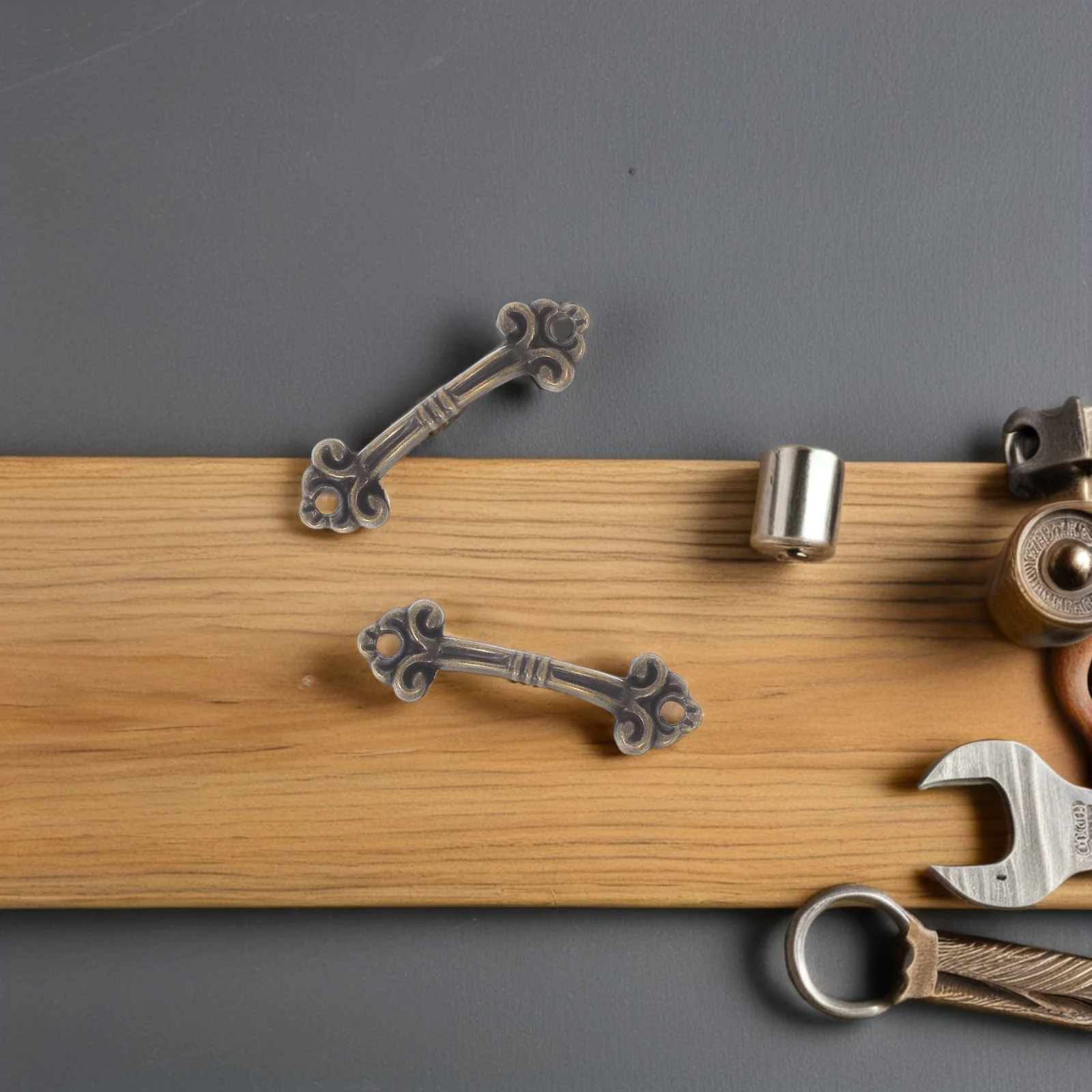 

48Pcs Vintage Cabinet Knobs Mini Retro Alloy Drawer Pull Handles Jewelry Box Brass Small Furniture Hardware