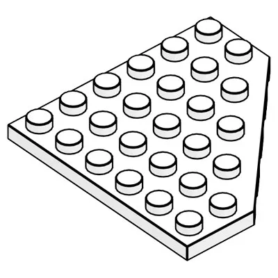 MOC100PCS 6106 6x6 Replaceable Cut Corner Board Wedge Plate Building Block Assemble Bricks Toys Boys Girls Kids Special Day Gift