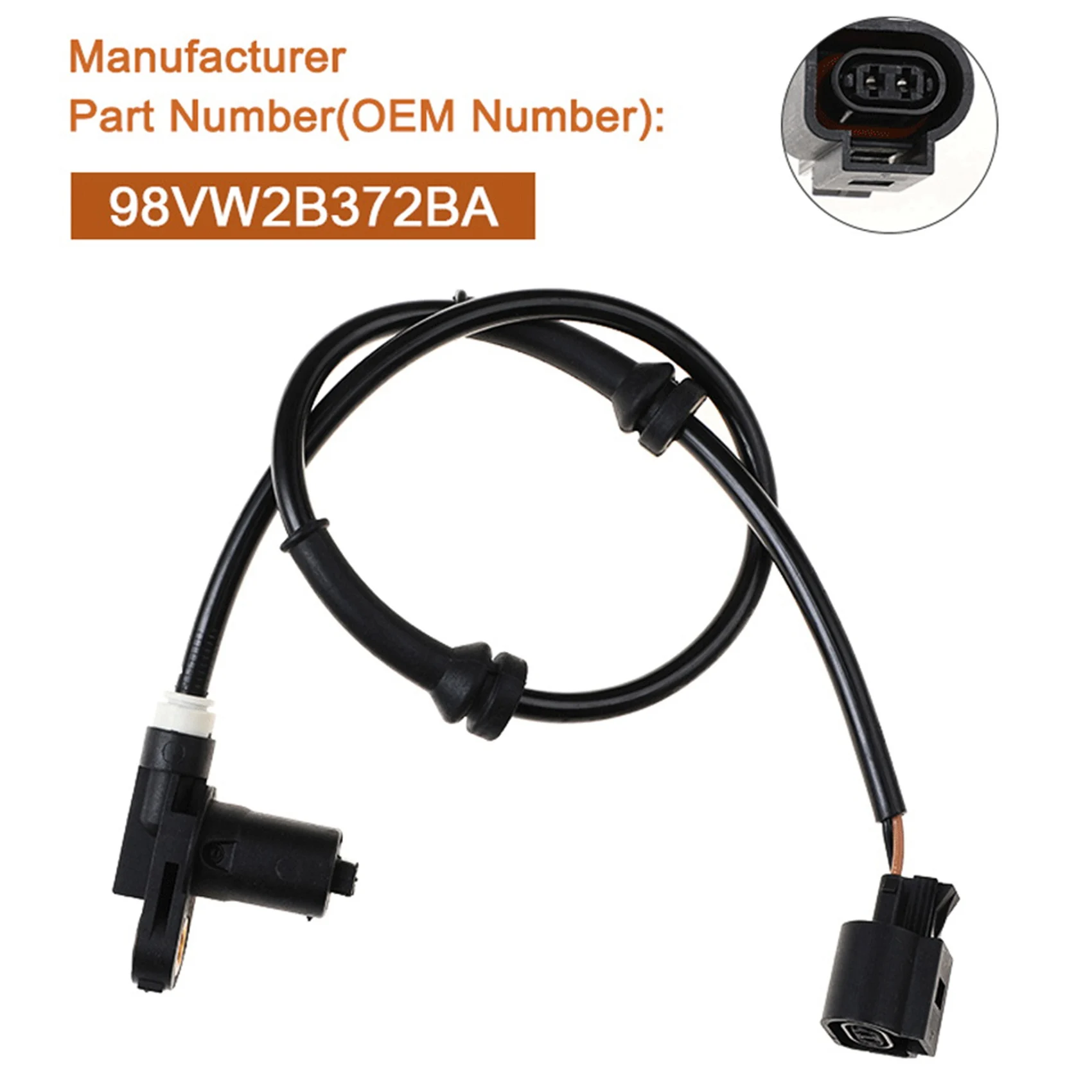 ABS Wheel Speed Sensor Front Fit for Ford Galaxy Seat Alhambra VW Sharan