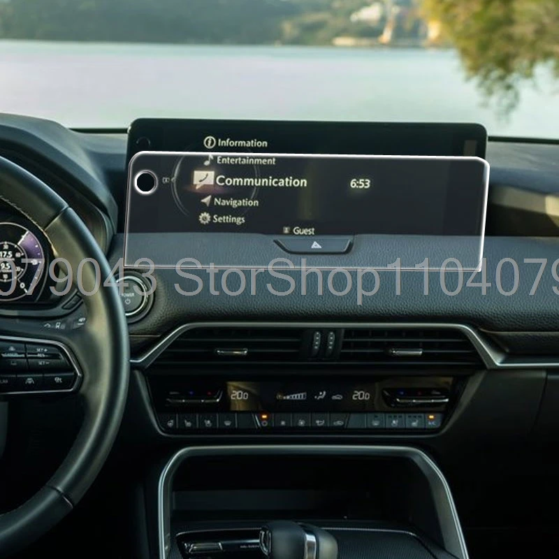الزجاج المقسى طبقة رقيقة واقية لمازدا CX-60 2024 سيارة لتحديد المواقع والملاحة Lcdscreen المضادة للخدش فيلم الملحقات الداخلية