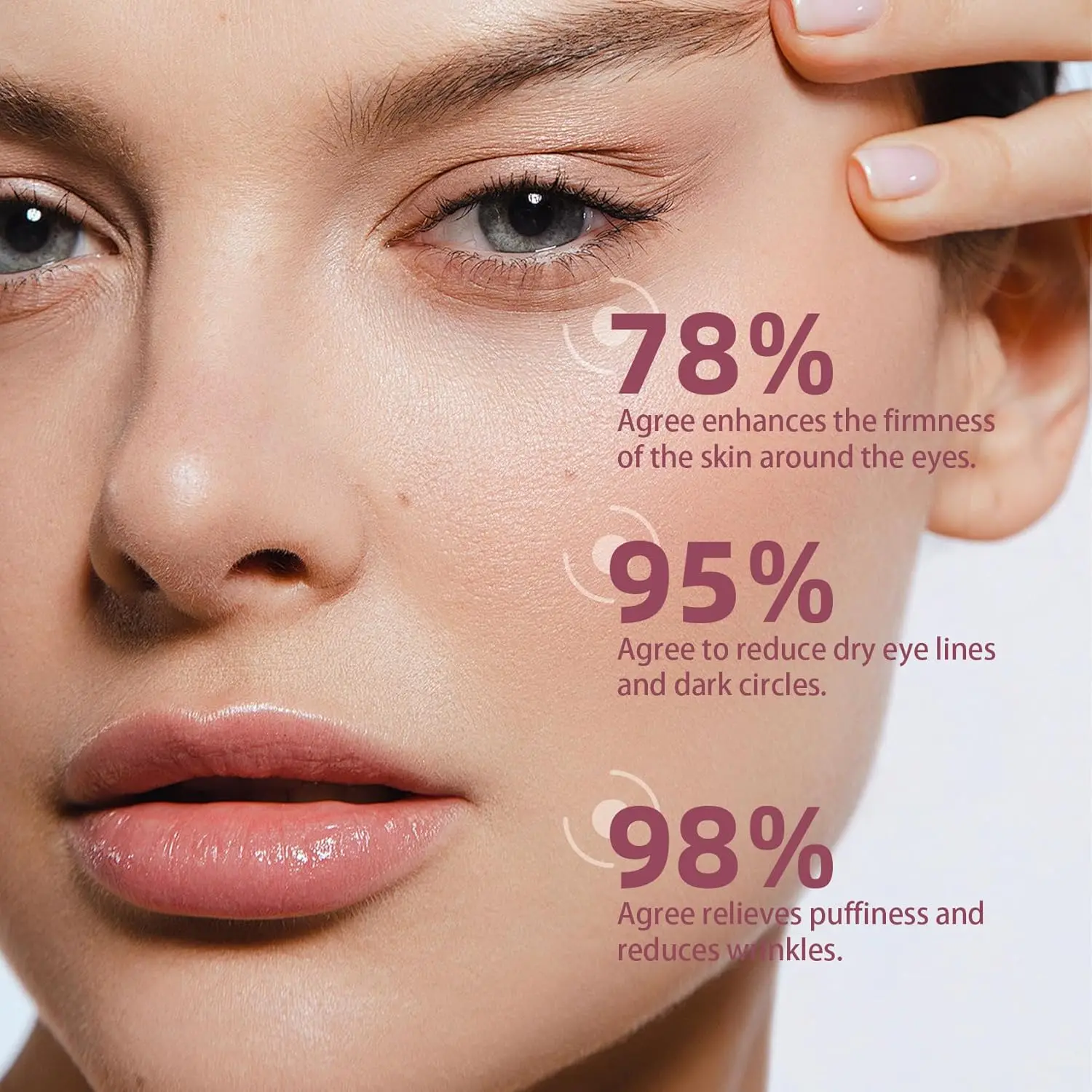 Brighten 30g Eye Cream with Cooling Roller, Moisturizing Firming Smooth Eye Care for Men Women